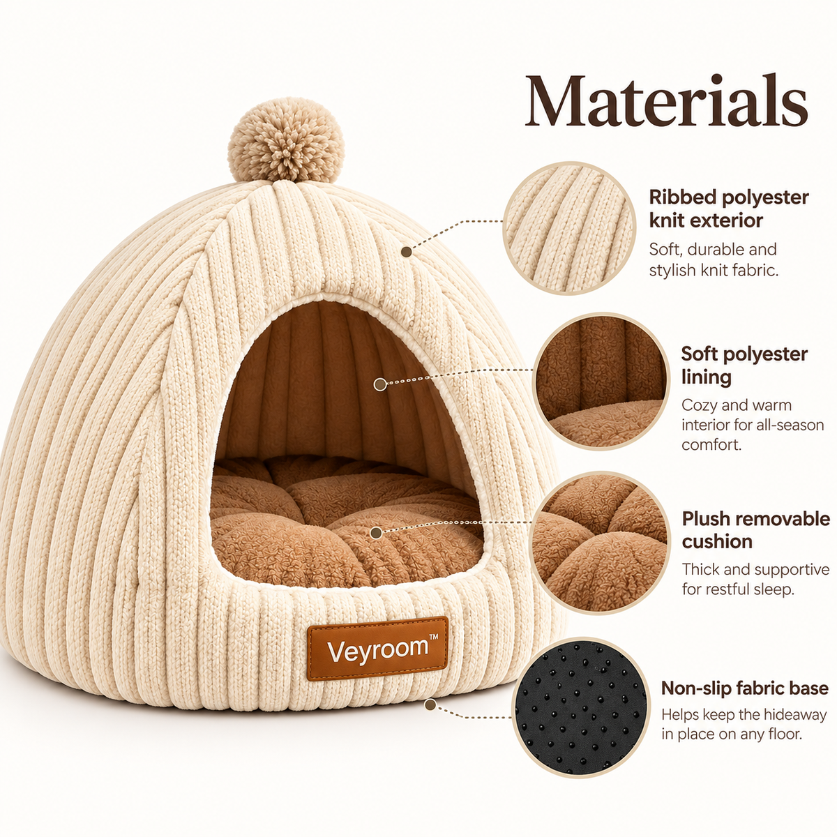 Veyroom™ Knit Dome Pet Hideaway