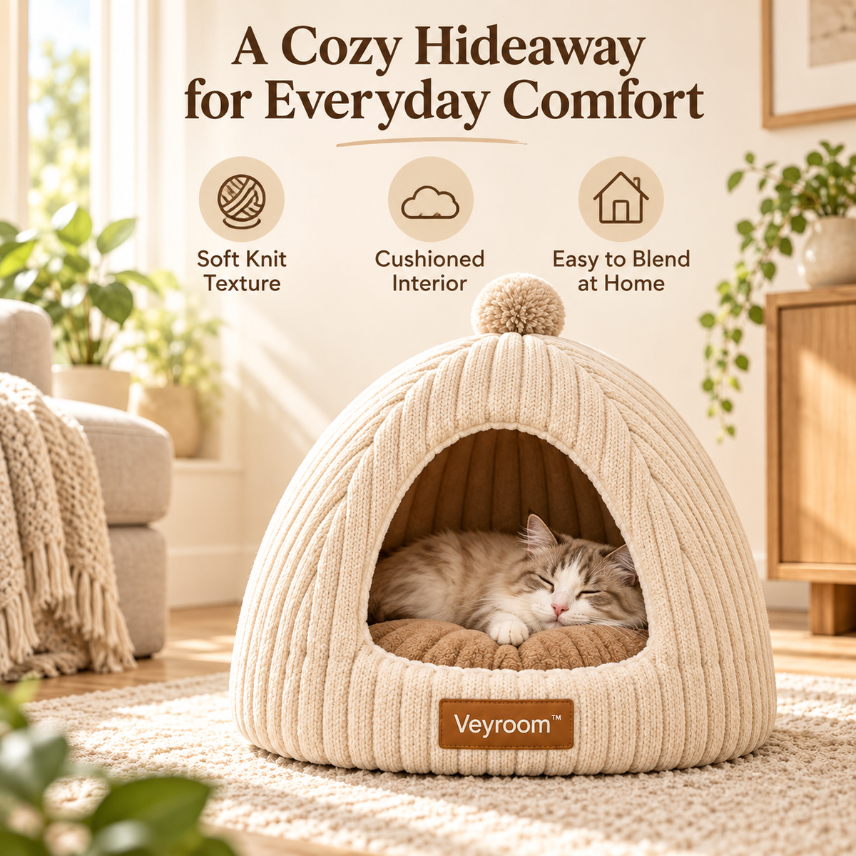 Veyroom™ Knit Dome Pet Hideaway