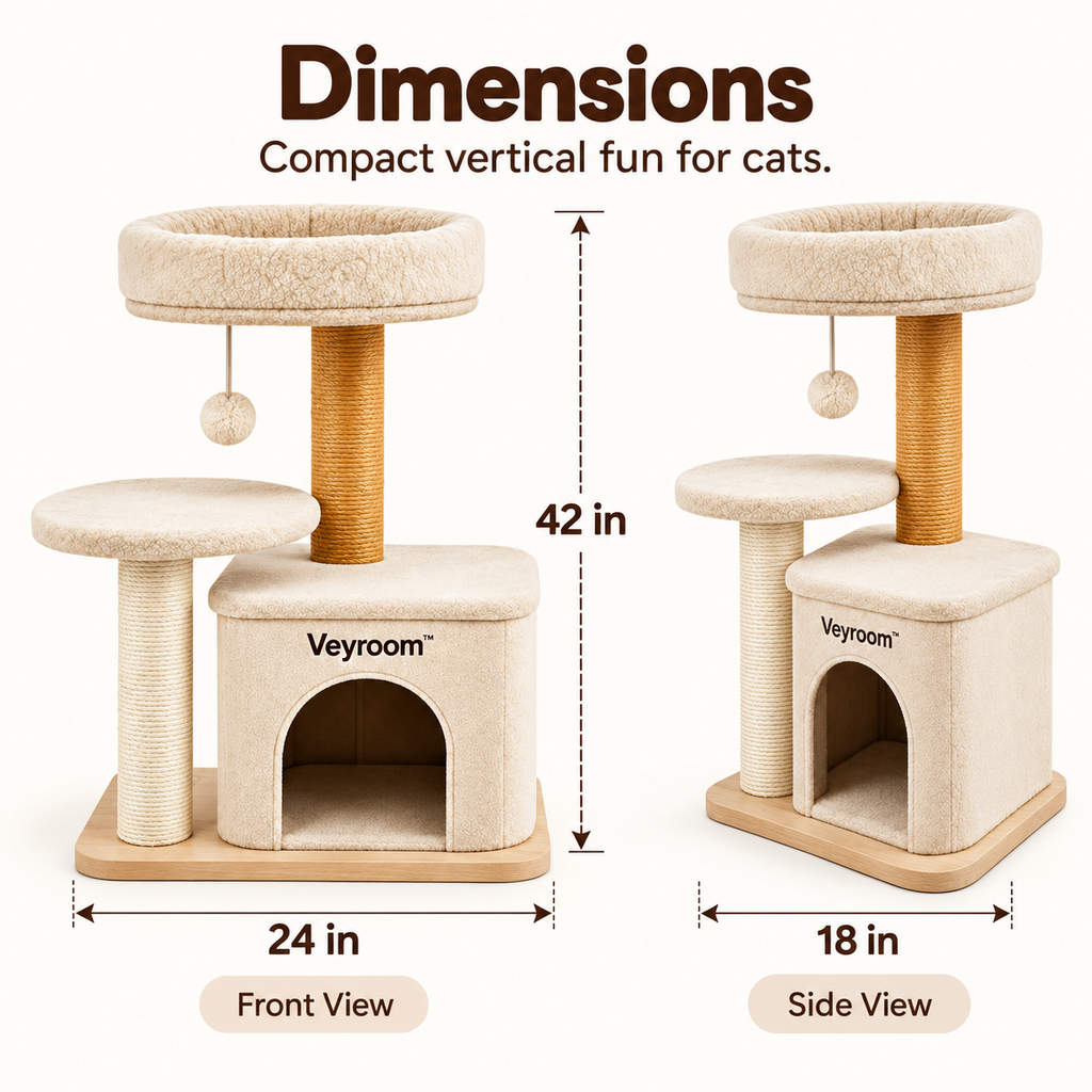 Veyroom™ Multi-Level Cat Condo Tower