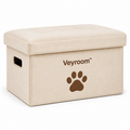 Veyroom™ Paw-Print Pet Storage Ottoman