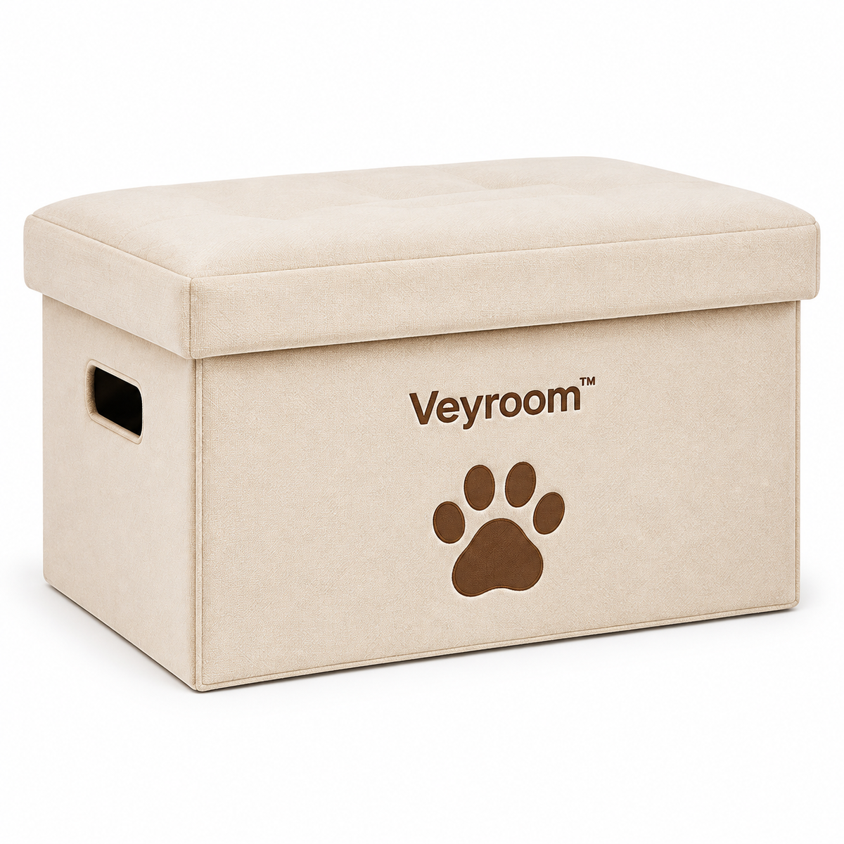 Veyroom™ Paw-Print Pet Storage Ottoman