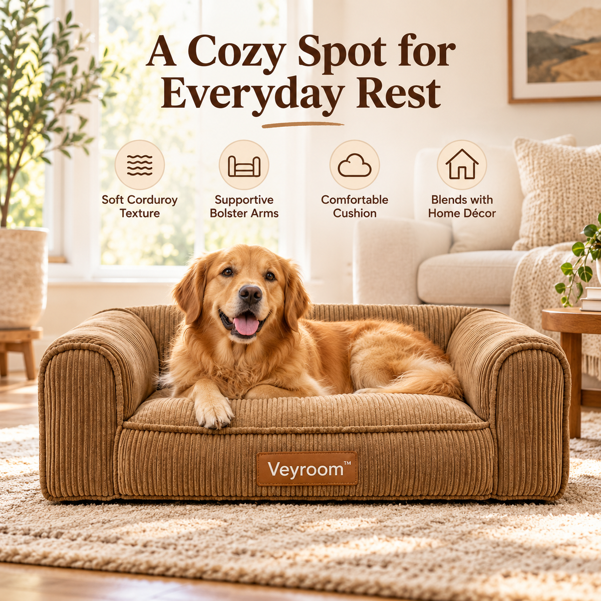 Veyroom™ Corduroy Sofa Pet Bed
