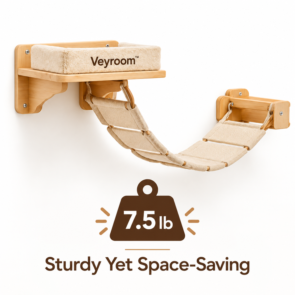 Veyroom™ Wall-Mounted Cat Hammock & Climber Set