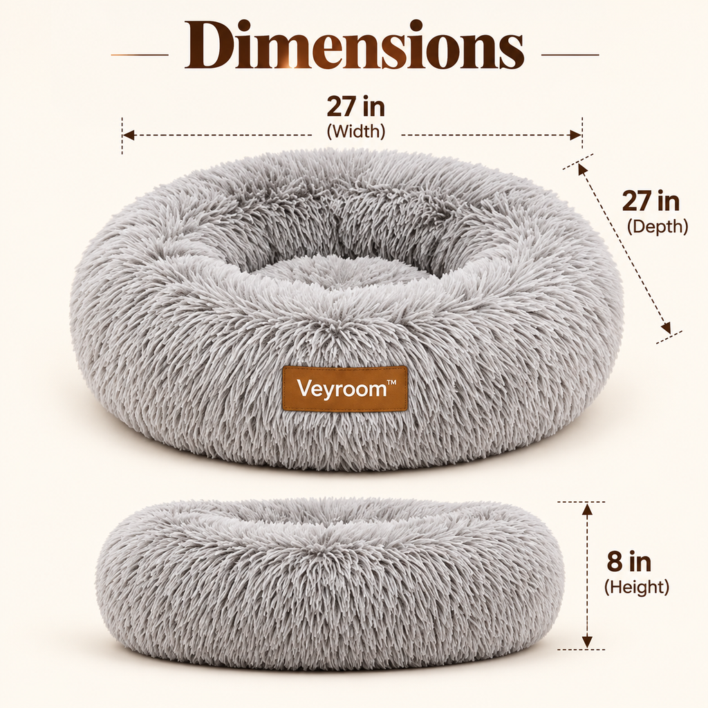 Veyroom™ Cloud Plush Donut Pet Bed