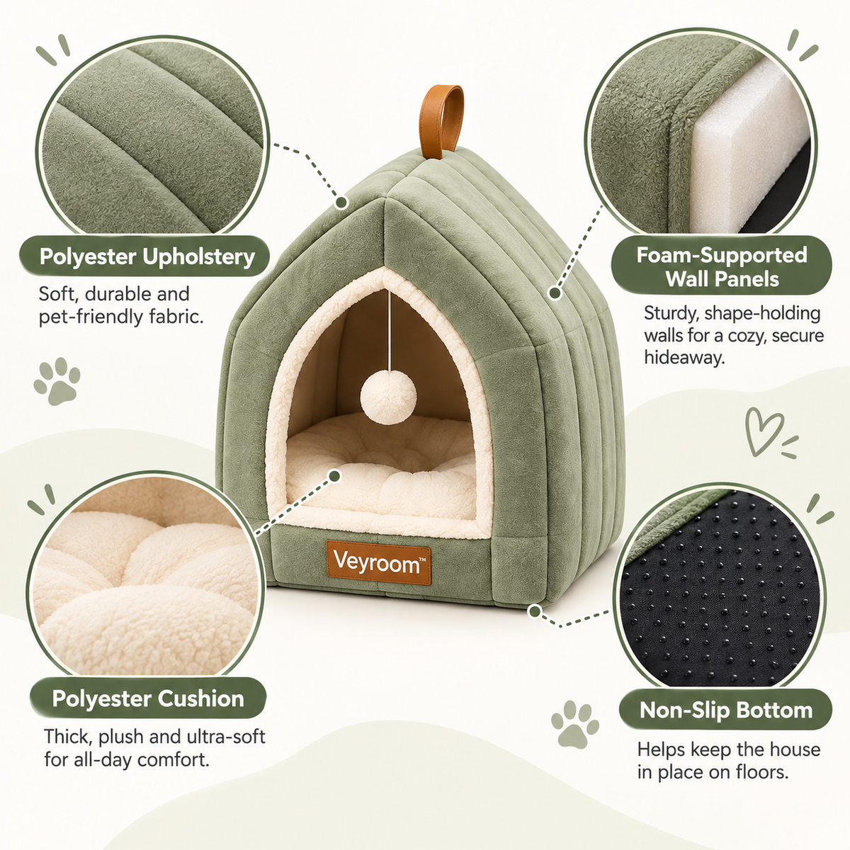 Veyroom™ Cottage Pet Hideaway House