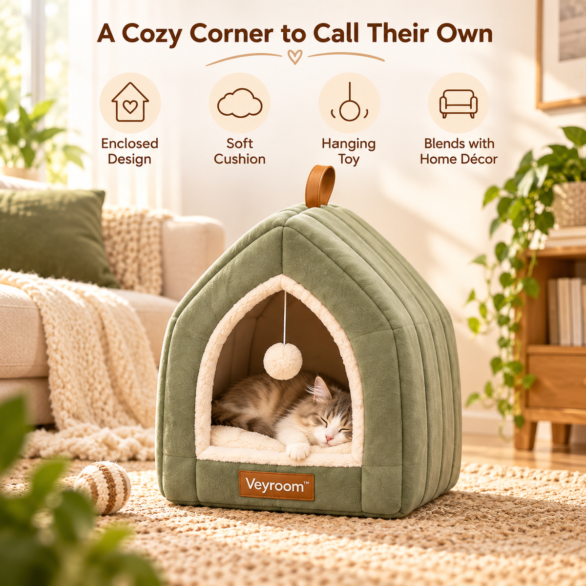 Veyroom™ Cottage Pet Hideaway House