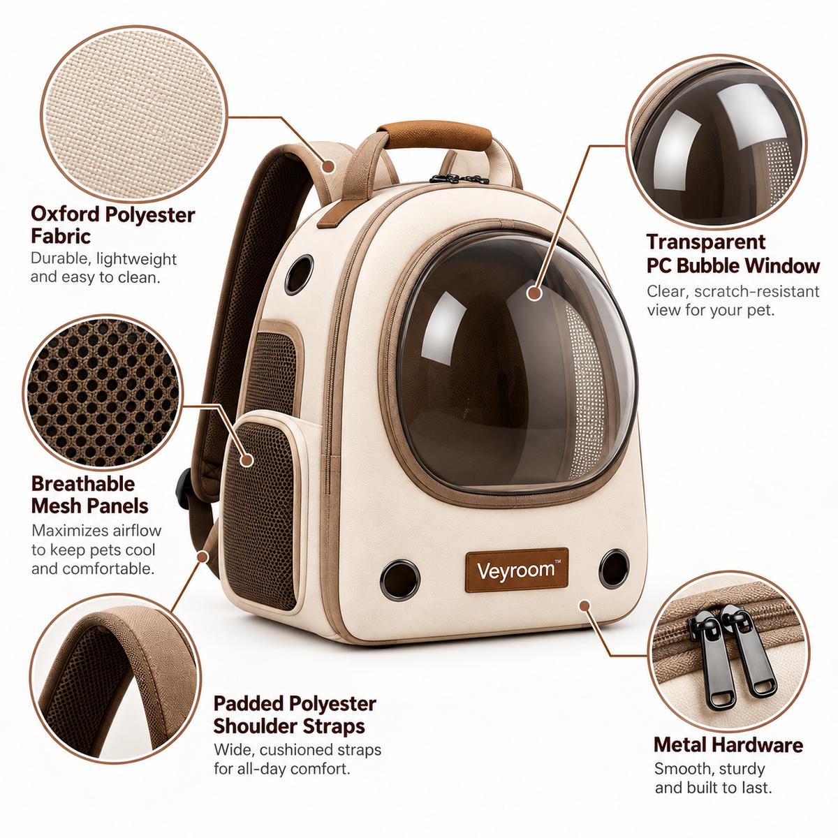 Veyroom™ Vista Bubble Pet Carrier Backpack