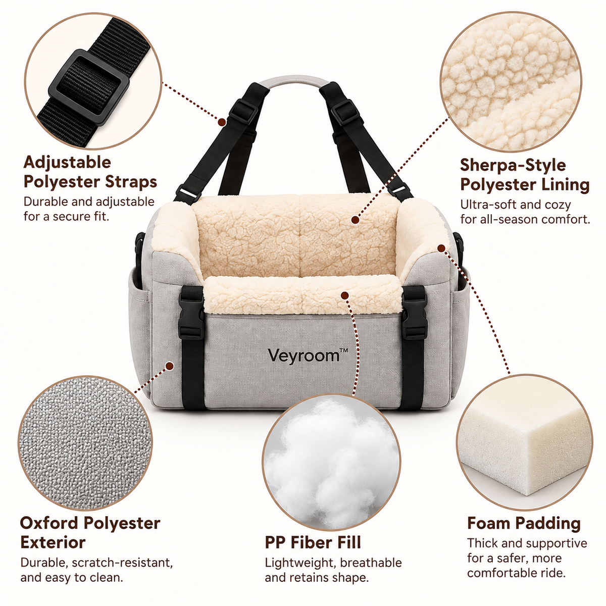 Veyroom™ CozyRide Pet Booster Seat